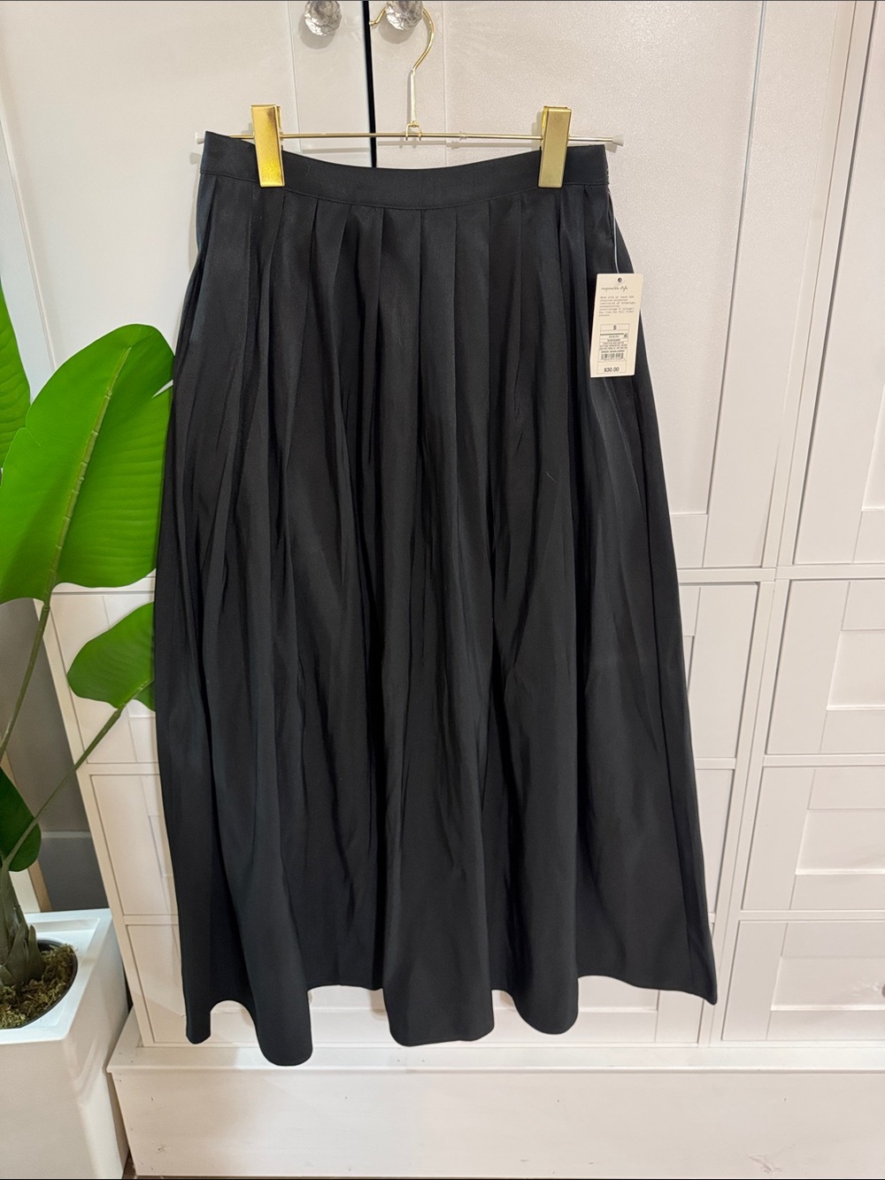 a new day Black Pleated Maxi Skirt